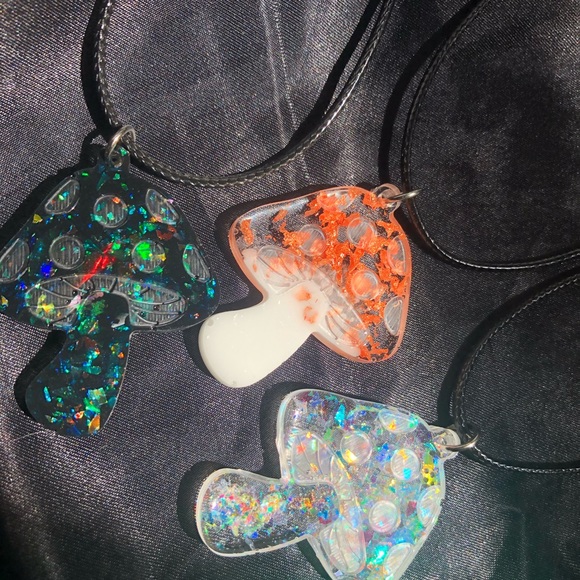 Custom Color Choice Mushroom Necklaces - Picture 7 of 12